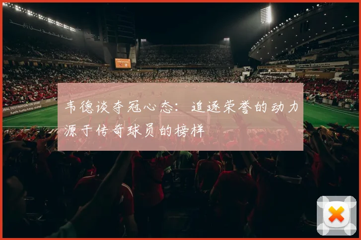 韦德谈夺冠心态：追逐荣誉的动力源于传奇球员的榜样